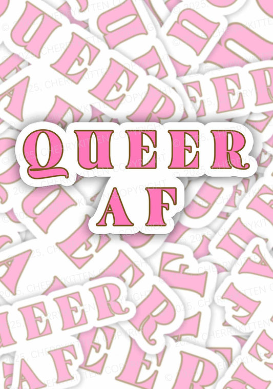 Queer AF Pride 1Pc Y2K Sticker Cherrykitten