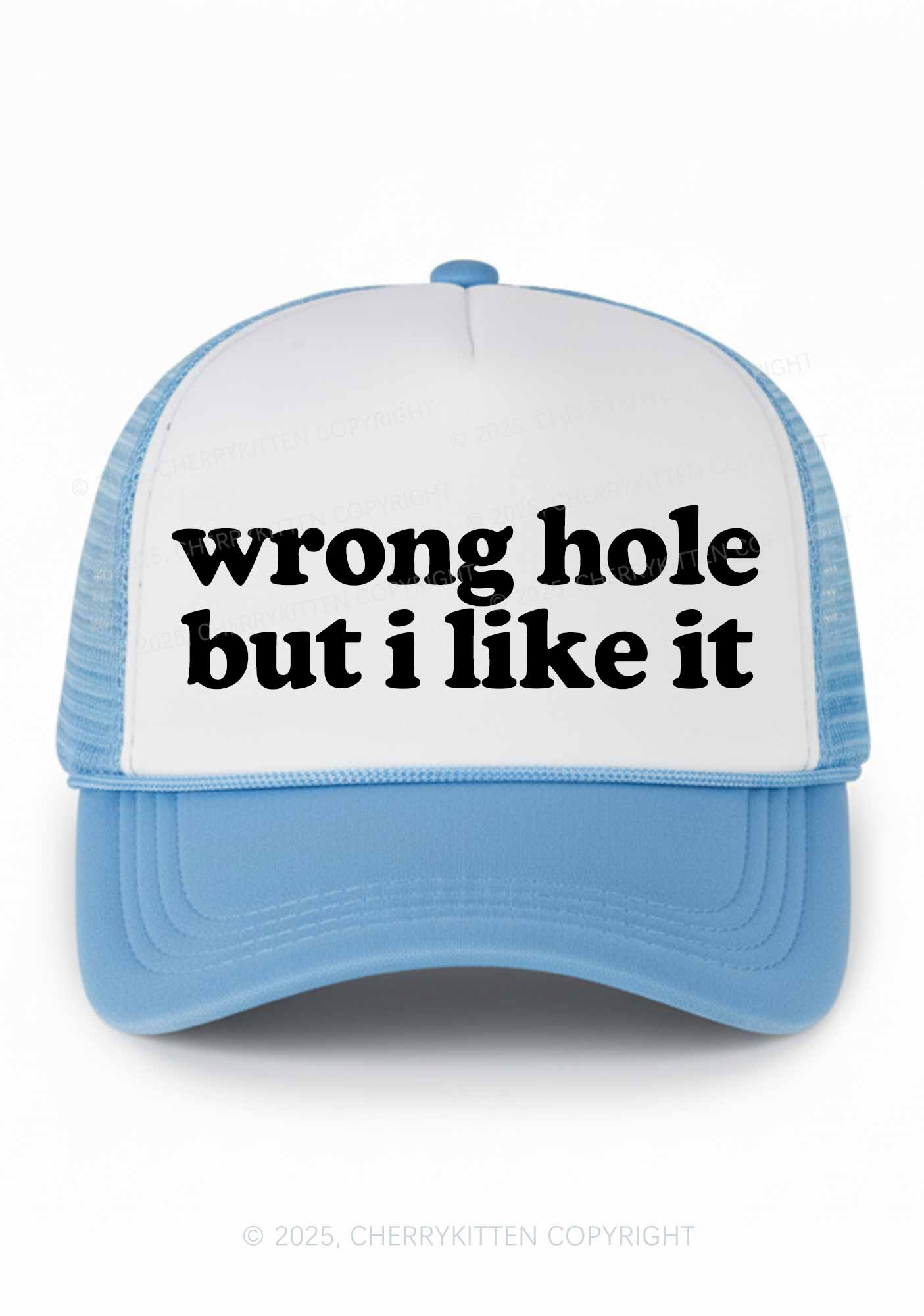 Wrong Hole Y2K Colorblock Trucker Hat Cherrykitten