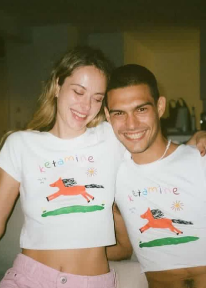 Orange Pony Y2K Baby Tee