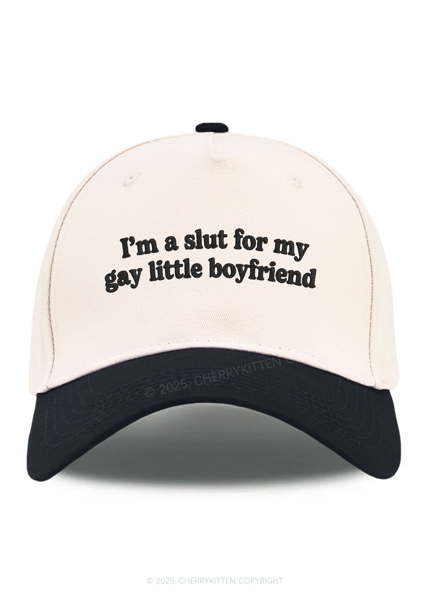 Embroidered Slxt For My Gay BF Pride Y2K Color Block Baseball Cap Cherrykitten