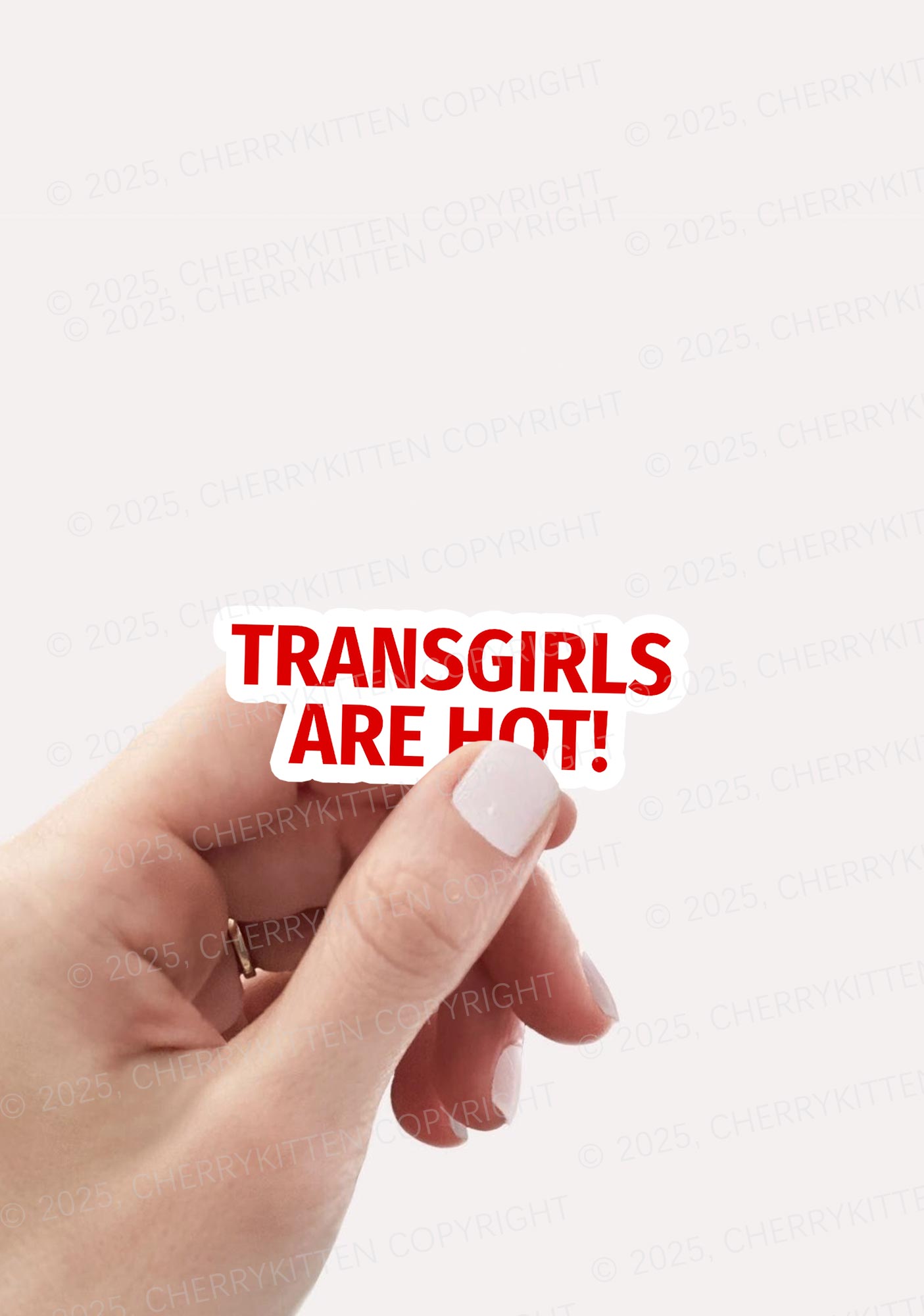 Transgirls Are Hot Pride 1Pc Y2K Sticker Cherrykitten
