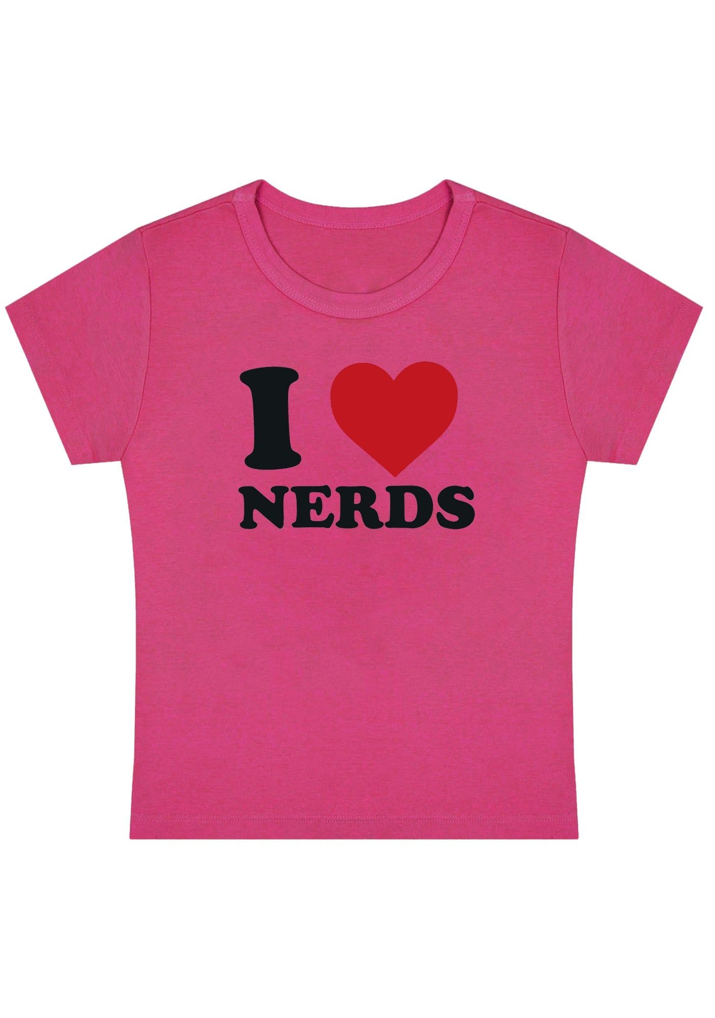 I Love Nerds Y2K Baby Tee