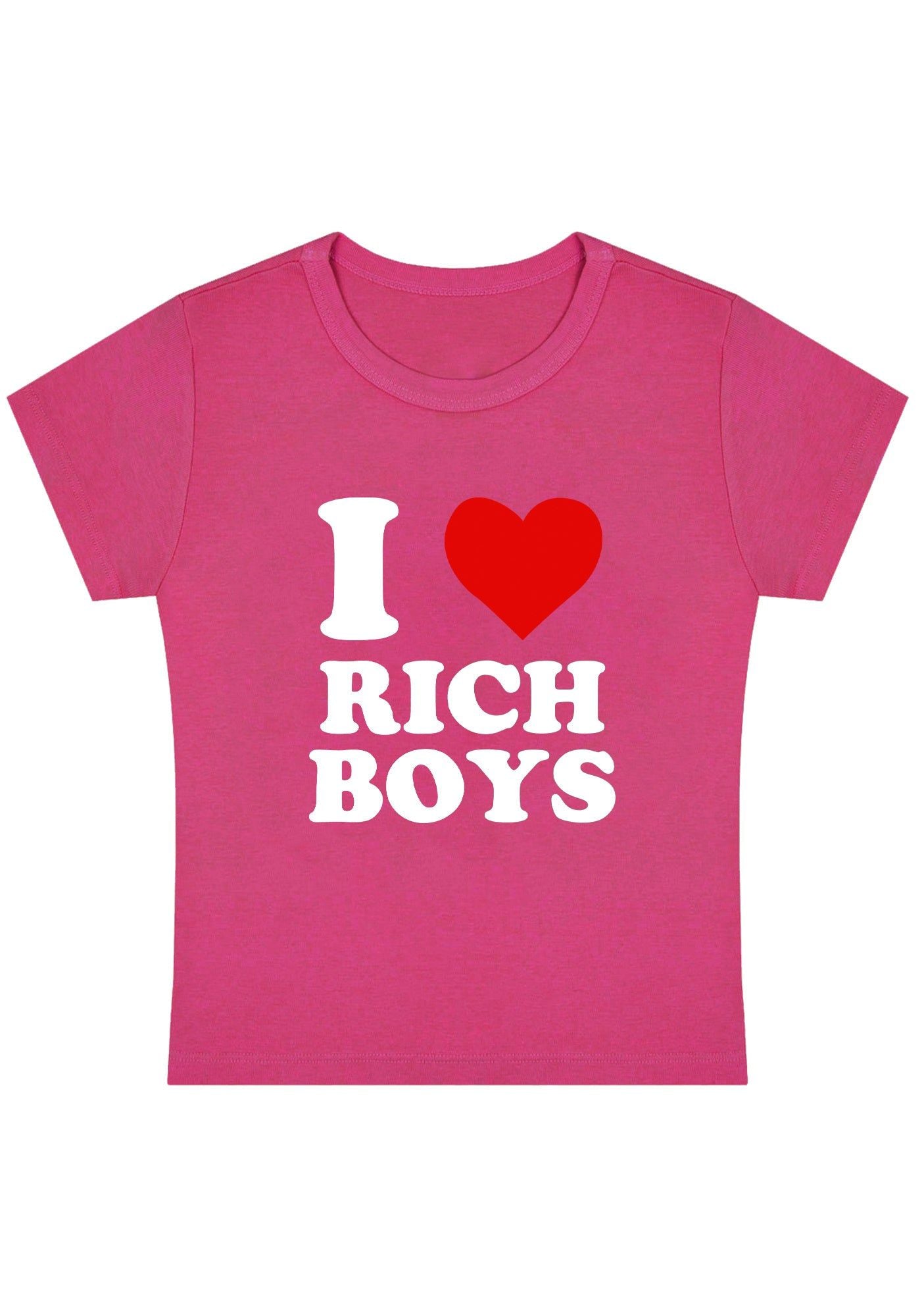 I Love Rich Boys Y2K Baby Tee