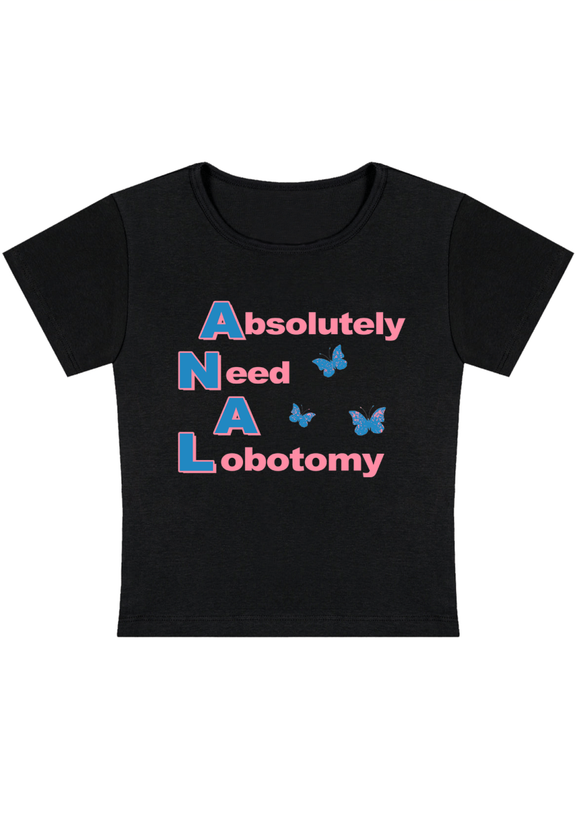 Absolutely Need A Lobotomy Y2k Baby Tee - cherrykittenAbsolutely Need A Lobotomy Y2k Baby Tee