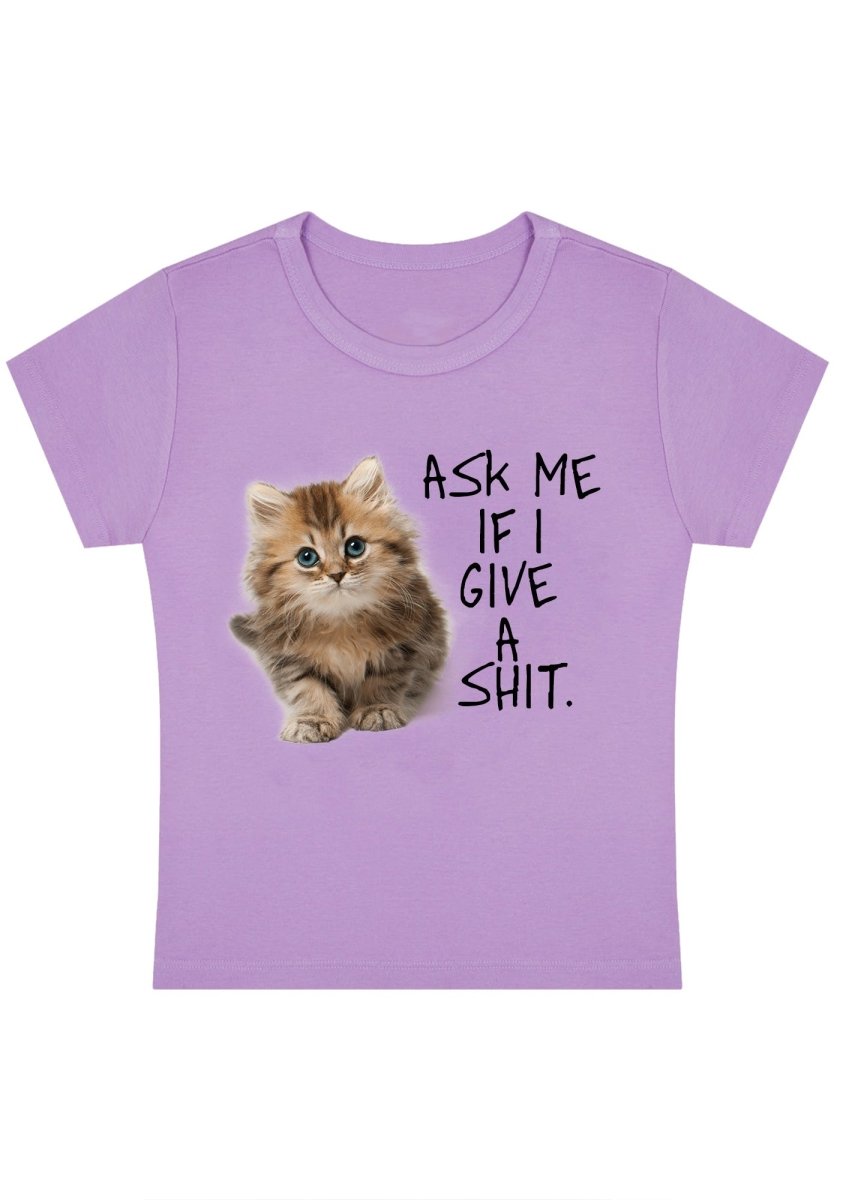 Ask Me If I Give A Sxxt Y2k Baby Tee-cherrykitten-Awww,Baby Tees,Savage,Tops