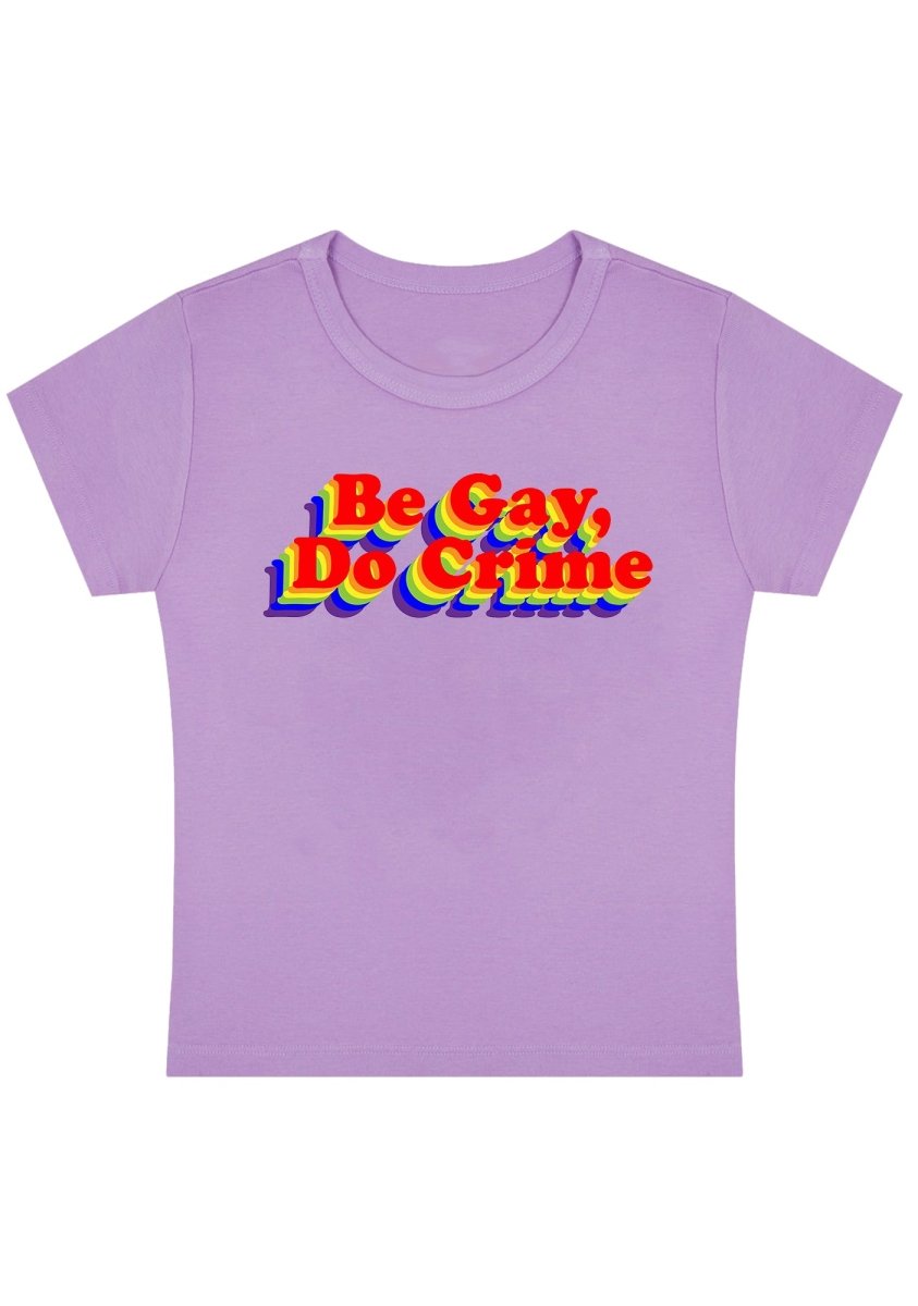 Be Gay Do Crxme Y2k Baby Tee - cherrykittenBe Gay Do Crxme Y2k Baby Tee