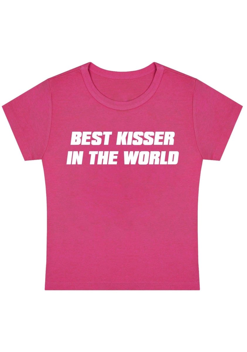 Best Kisser In The World Y2k Baby Tee - cherrykittenBest Kisser In The World Y2k Baby Tee