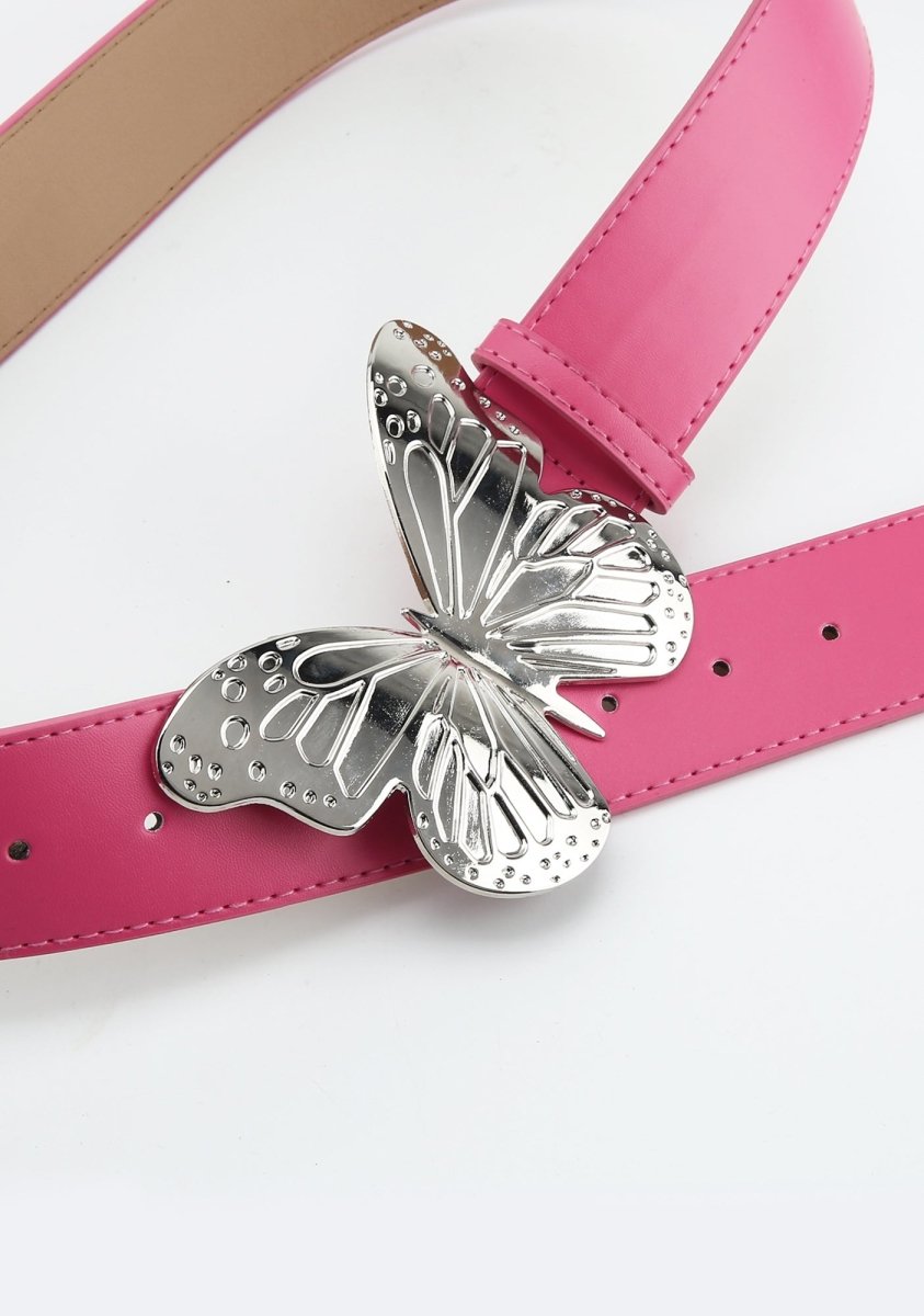 Big Butterfly Leather Buckle Belt - cherrykittenBig Butterfly Leather Buckle Belt