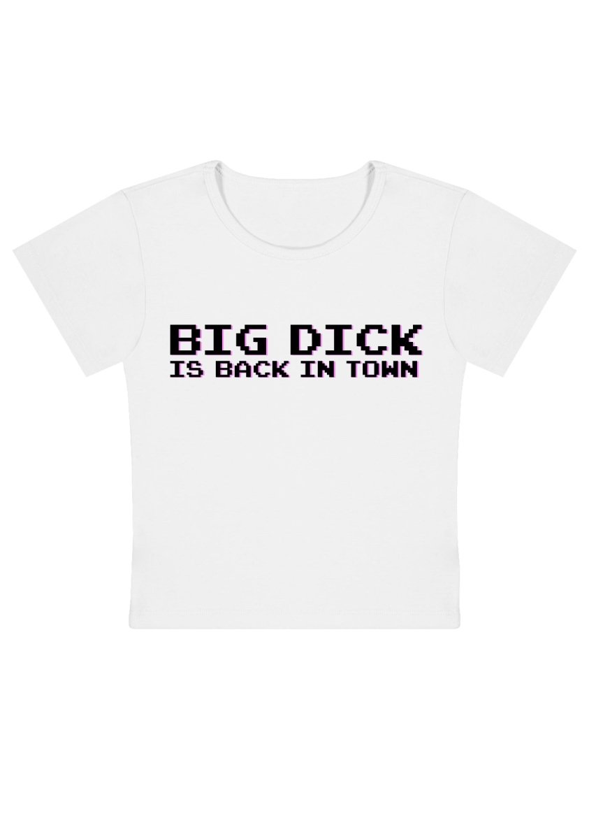 Big Is Back In Town Y2k Baby Tee - cherrykittenBig Is Back In Town Y2k Baby Tee