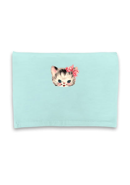 Bow Knot Cat Crop Tube - cherrykittenBow Knot Cat Crop Tube