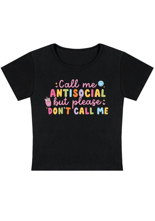 Call Me Anti-Social Y2K Baby Tee - cherrykittenCall Me Anti-Social Y2K Baby Tee