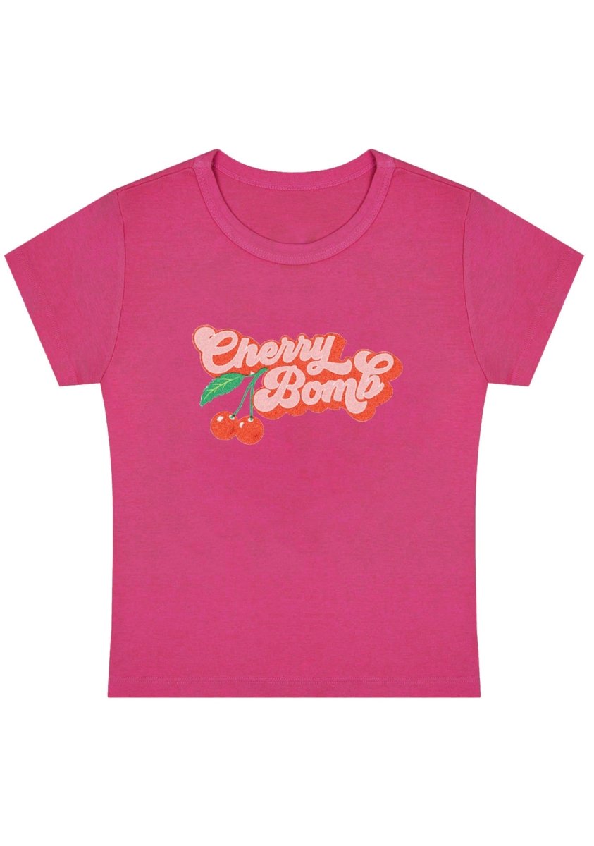 Cherry Bomb Y2K Baby Tee - cherrykittenCherry Bomb Y2K Baby Tee