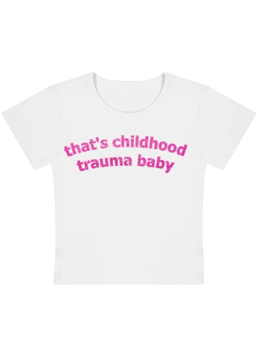 Childhood Trauma Y2k Baby Tee - cherrykittenChildhood Trauma Y2k Baby Tee