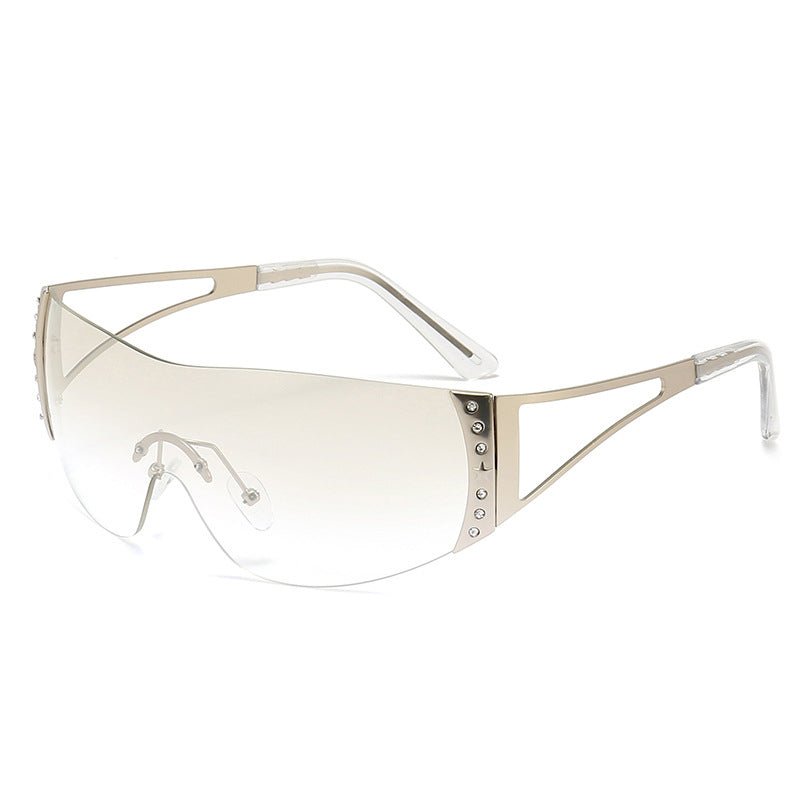 Chromatic Vision Frameless Shield Sunglasses - cherrykittenChromatic Vision Frameless Shield Sunglasses