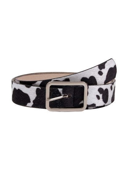 Cow Pattern PU Buckle Belt - cherrykittenCow Pattern PU Buckle Belt