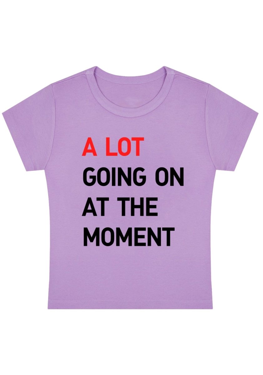 Curvy A Lot Going On At The Moment Baby Tee - cherrykittenCurvy A Lot Going On At The Moment Baby Tee
