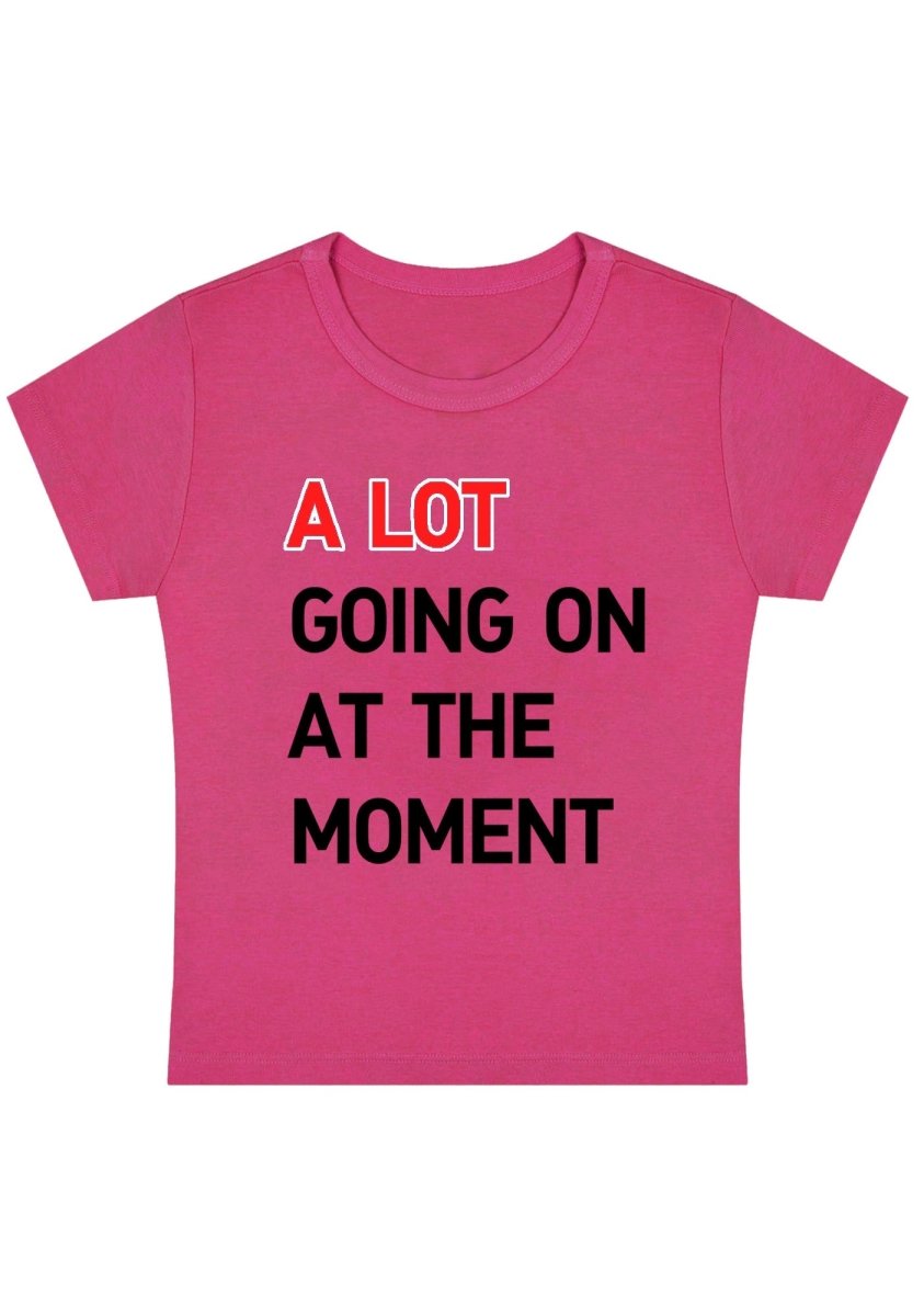 Curvy A Lot Going On At The Moment Baby Tee - cherrykittenCurvy A Lot Going On At The Moment Baby Tee
