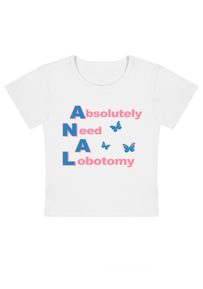 Curvy Absolutely Need A Lobotomy Baby Tee - cherrykittenCurvy Absolutely Need A Lobotomy Baby Tee