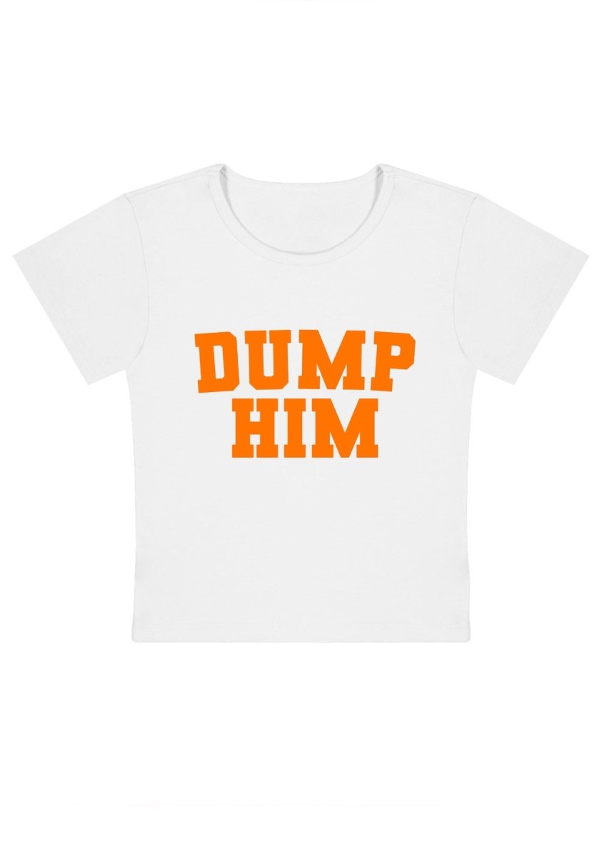 Curvy Dump Him Baby Tee - cherrykittenCurvy Dump Him Baby Tee