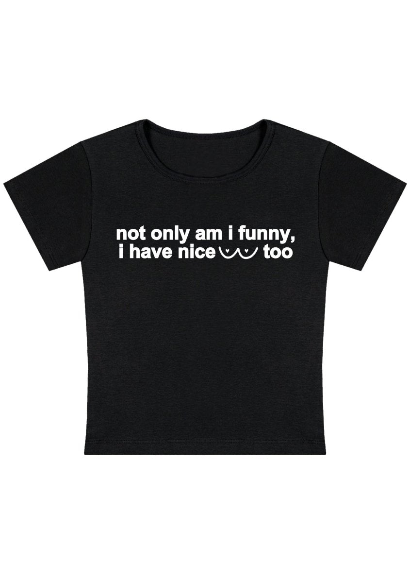 Curvy I Have Nice Dots Too Baby Tee - cherrykittenCurvy I Have Nice Dots Too Baby Tee