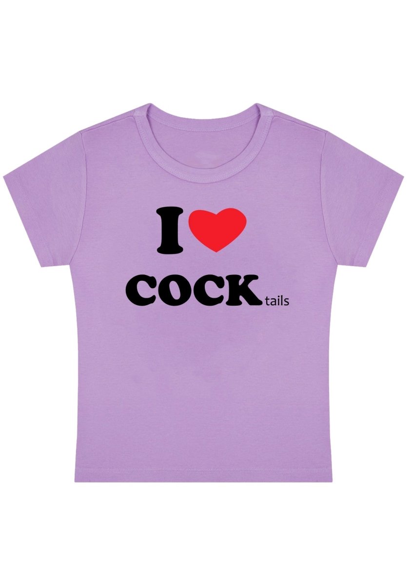 Curvy I Love Cocktails Baby Tee - cherrykittenCurvy I Love Cocktails Baby Tee