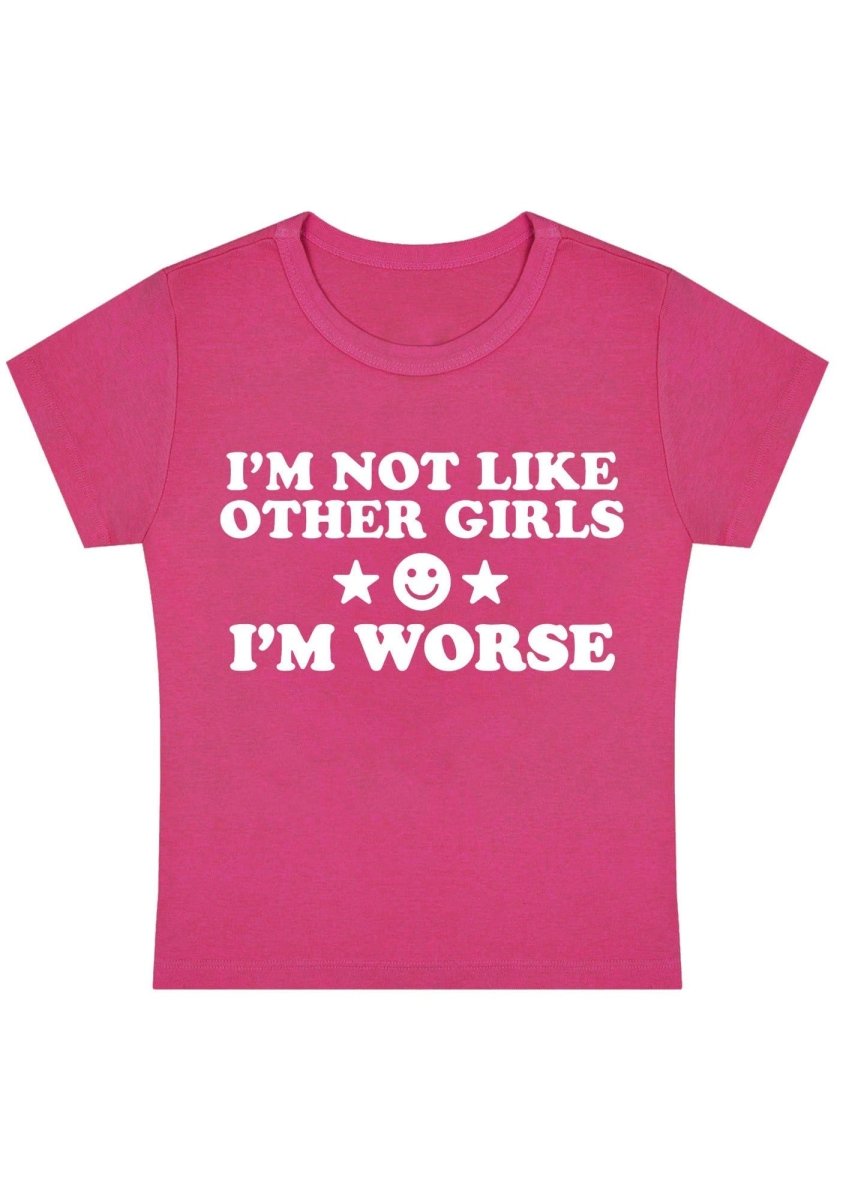 Curvy I'm Worse Baby Tee - cherrykittenCurvy I'm Worse Baby Tee