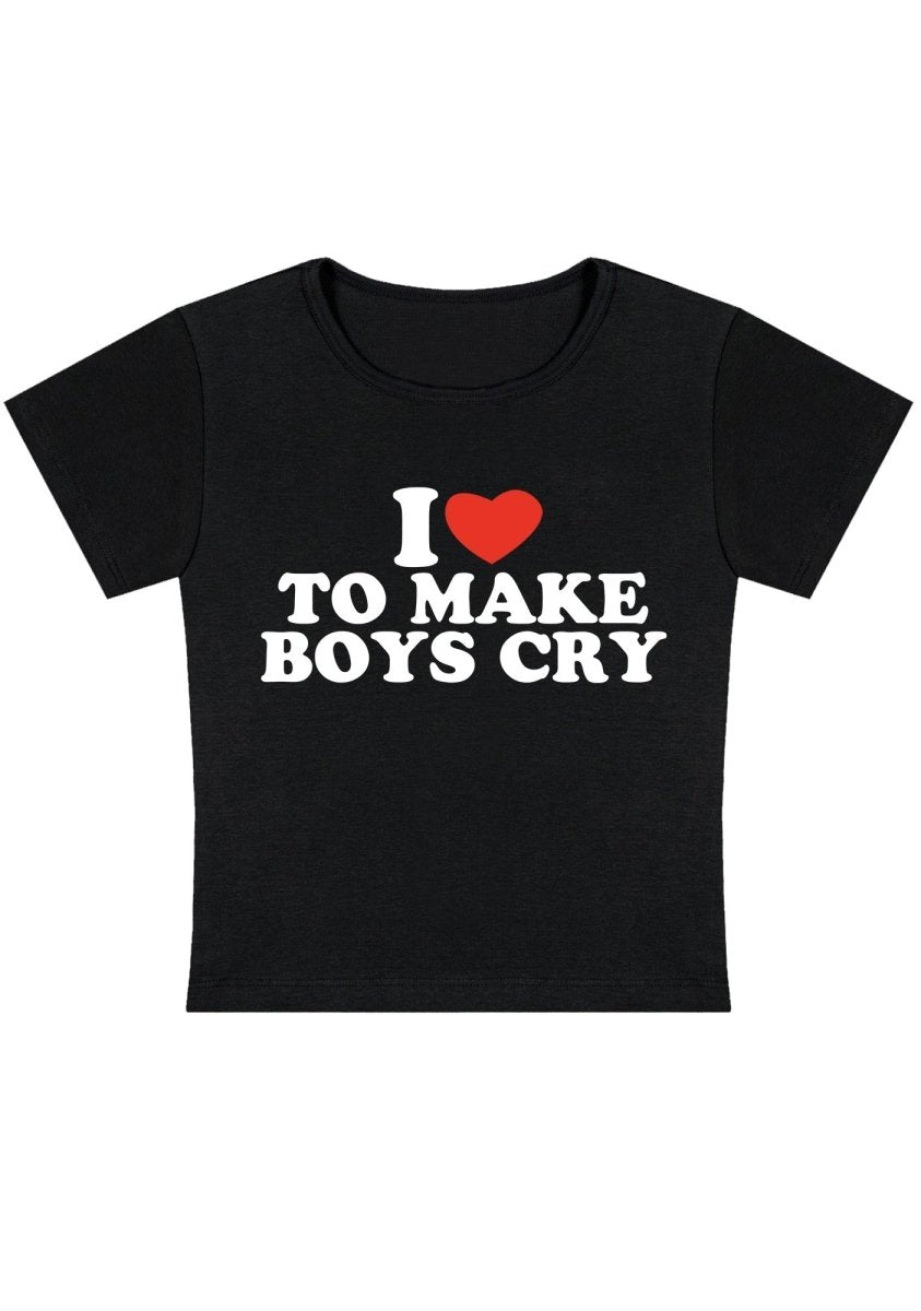 Curvy Love To Make Boys Cry Baby Tee - cherrykittenCurvy Love To Make Boys Cry Baby Tee