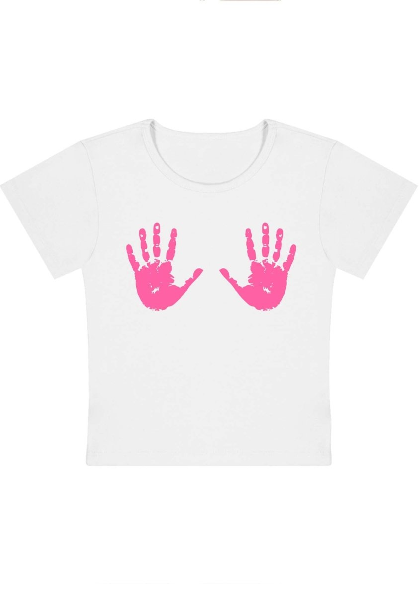 Curvy Put Your Hands Right Baby Tee - cherrykittenCurvy Put Your Hands Right Baby Tee