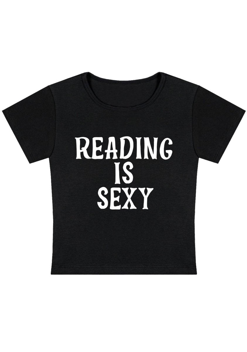 Curvy Reading Is Sxxx Baby Tee - cherrykittenCurvy Reading Is Sxxx Baby Tee