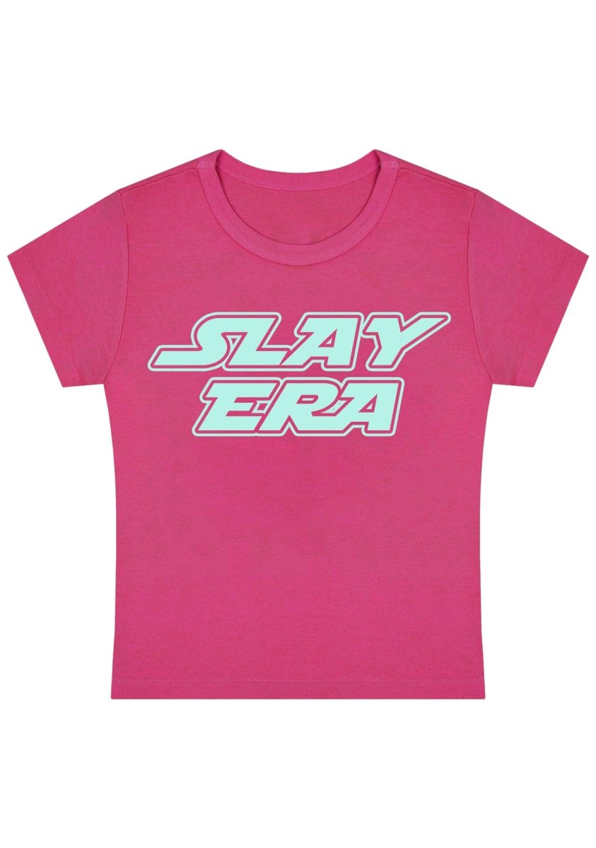 Curvy Slay Era Baby Tee - cherrykittenCurvy Slay Era Baby Tee