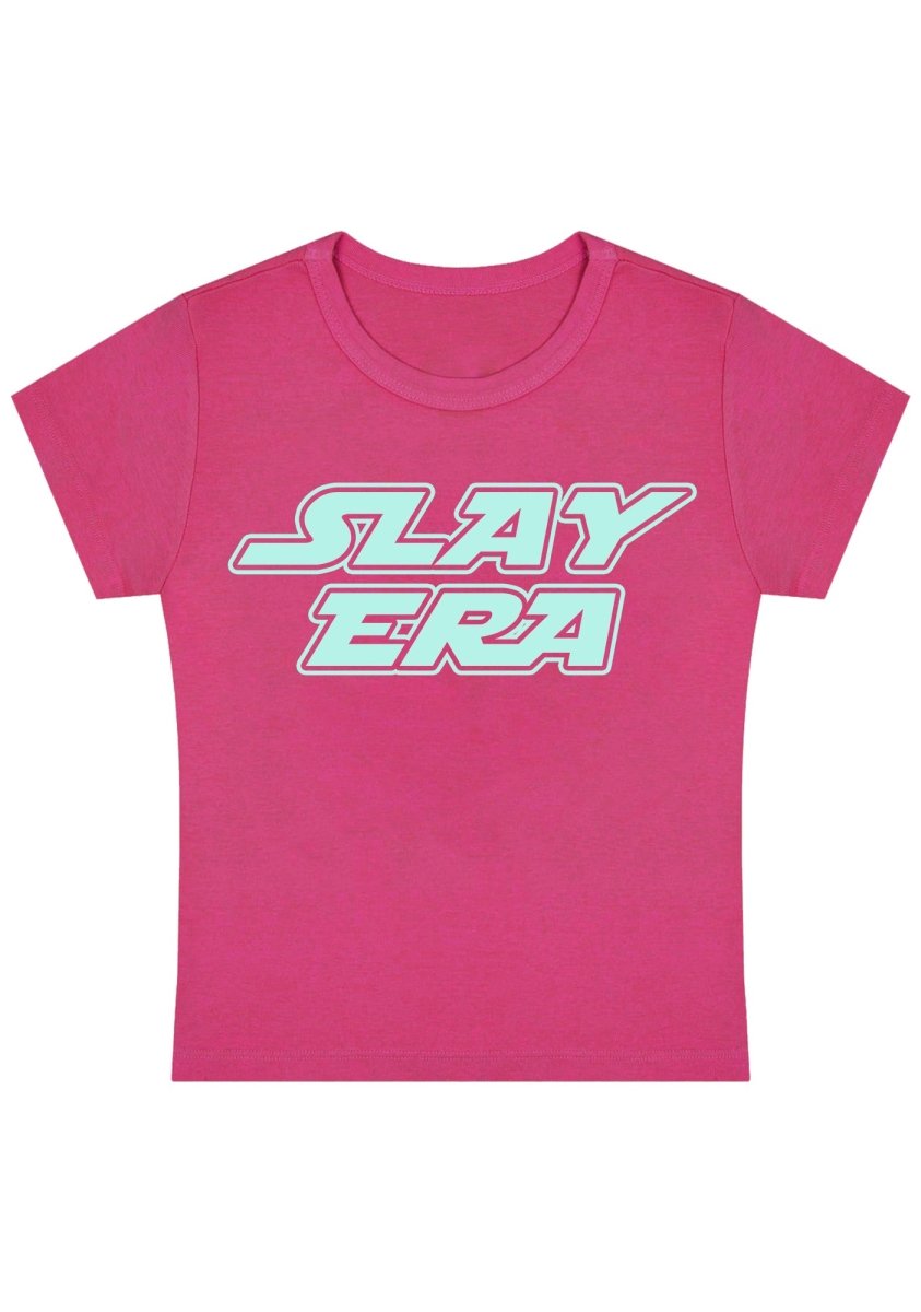 Curvy Slay Era Baby Tee - cherrykittenCurvy Slay Era Baby Tee