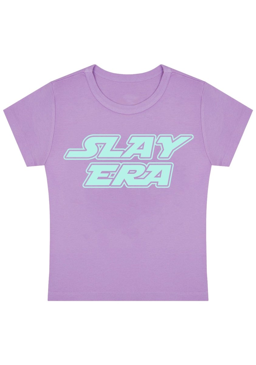 Curvy Slay Era Baby Tee - cherrykittenCurvy Slay Era Baby Tee