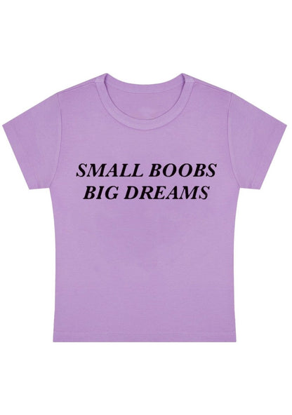 Curvy Small But Big Dreams Baby Tee - cherrykittenCurvy Small But Big Dreams Baby Tee