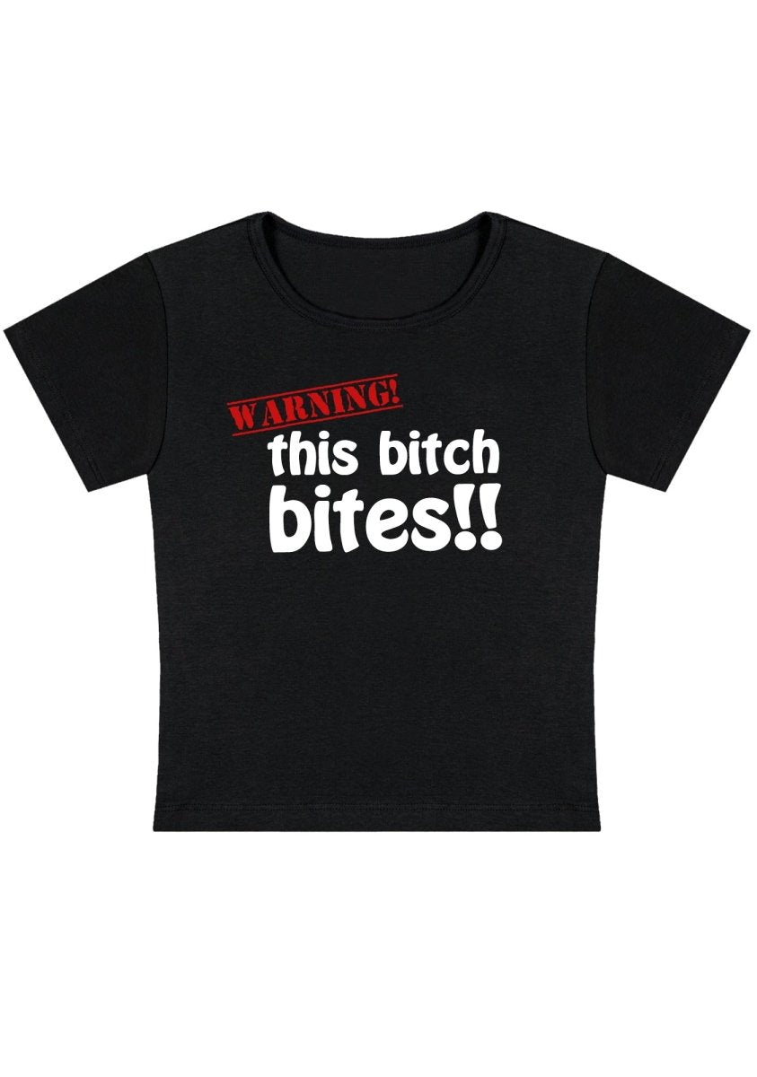 Curvy This Bxtch Bites Baby Tee - cherrykittenCurvy This Bxtch Bites Baby Tee
