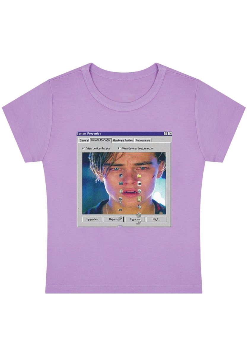 Custom Photo System Tears Y2K Baby Tee - cherrykittenCustom Photo System Tears Y2K Baby Tee