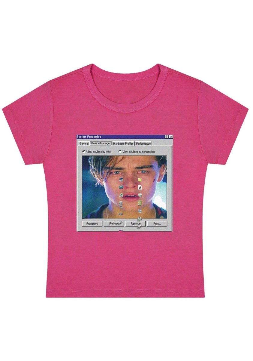 Custom Photo System Tears Y2K Baby Tee - cherrykittenCustom Photo System Tears Y2K Baby Tee