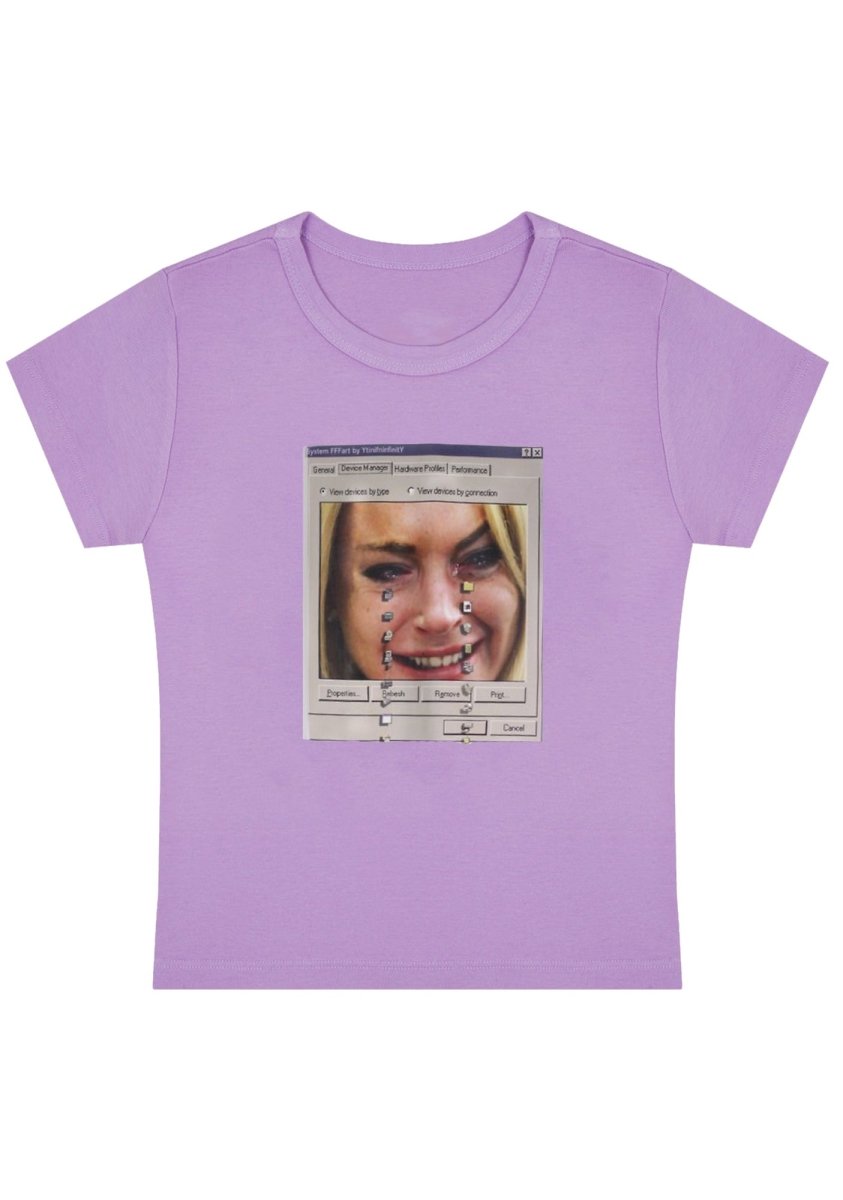 Custom Photo System Tears Y2K Baby Tee - cherrykittenCustom Photo System Tears Y2K Baby Tee