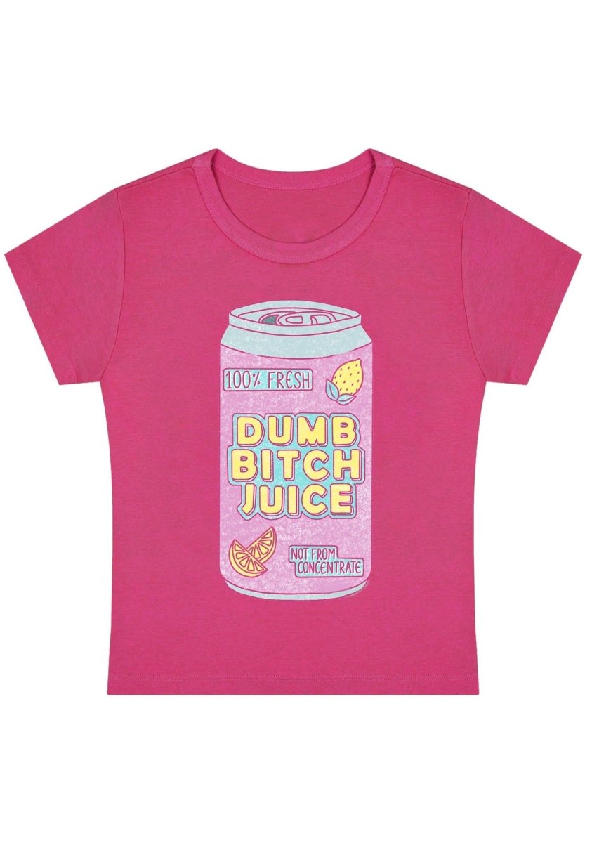 Dumb Bxxch Juice Y2k Baby Tee - cherrykittenDumb Bxxch Juice Y2k Baby Tee