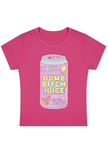 Dumb Bxxch Juice Y2k Baby Tee - cherrykittenDumb Bxxch Juice Y2k Baby Tee