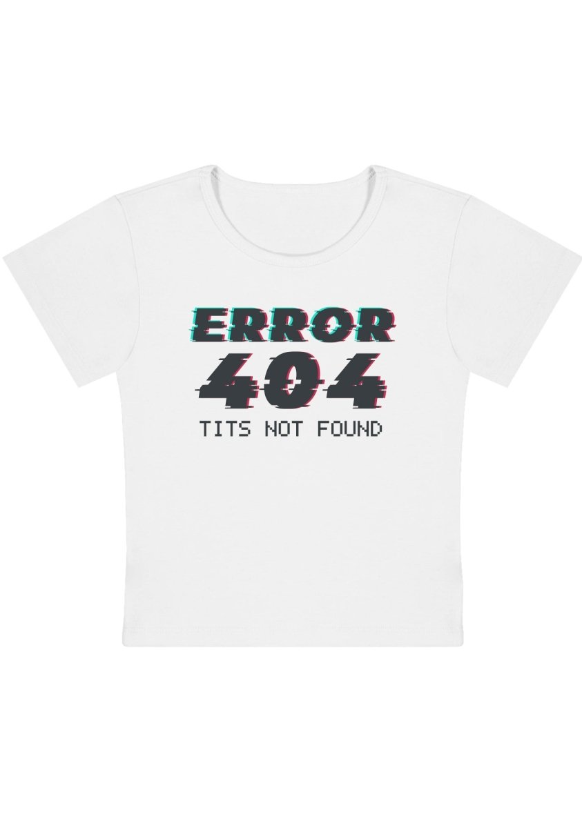Error 404 It Not Found Y2k Baby Tee-cherrykitten-Baby Tees,Savage,Tits,Tops