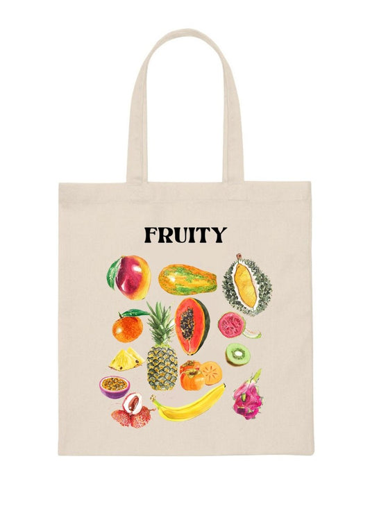 Fruity Canvas Tote Bag - cherrykittenFruity Canvas Tote Bag