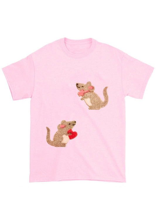 Fuzzy Mouse Chunky Shirt - cherrykittenFuzzy Mouse Chunky Shirt