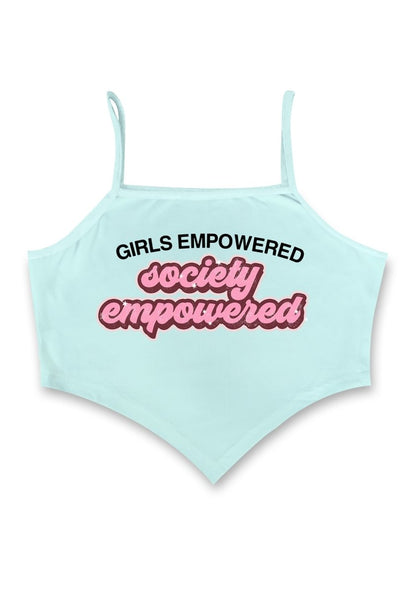 Girls Empowered Society Empowered Bandana Crop Tank - cherrykittenGirls Empowered Society Empowered Bandana Crop Tank