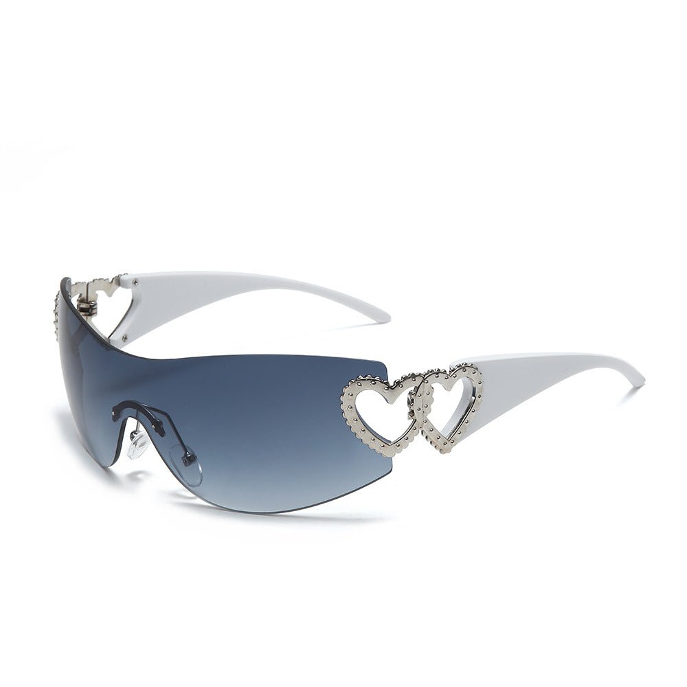 Gradient Heart Retro Sunglasses - cherrykittenGradient Heart Retro Sunglasses