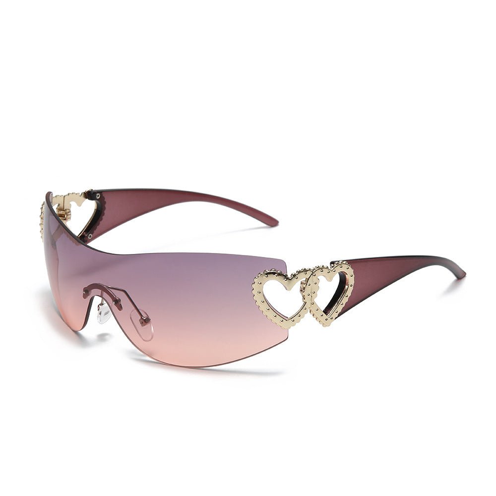 Gradient Heart Retro Sunglasses - cherrykittenGradient Heart Retro Sunglasses
