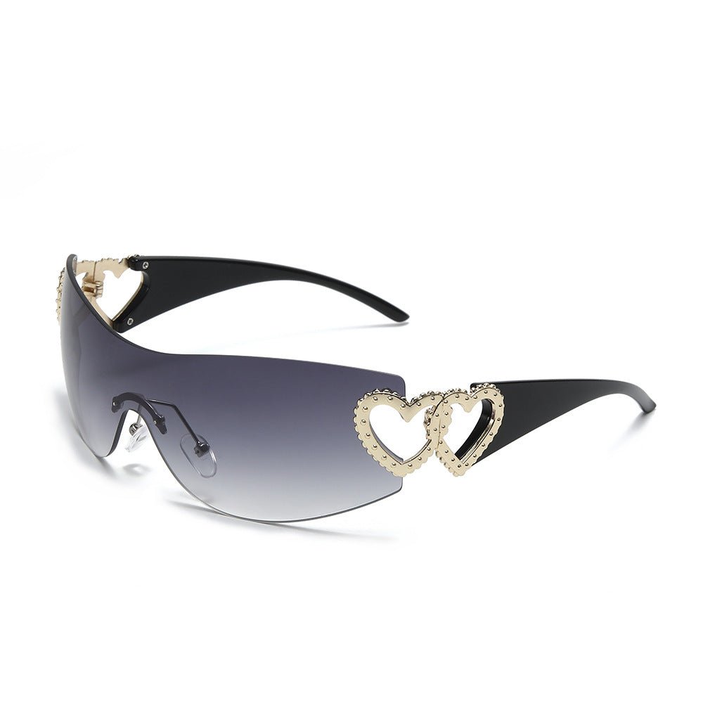 Gradient Heart Retro Sunglasses - cherrykittenGradient Heart Retro Sunglasses