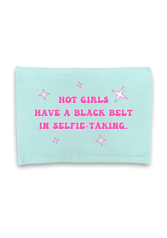 Hot Girls Have A Black Belt Crop Tube - cherrykittenHot Girls Have A Black Belt Crop Tube