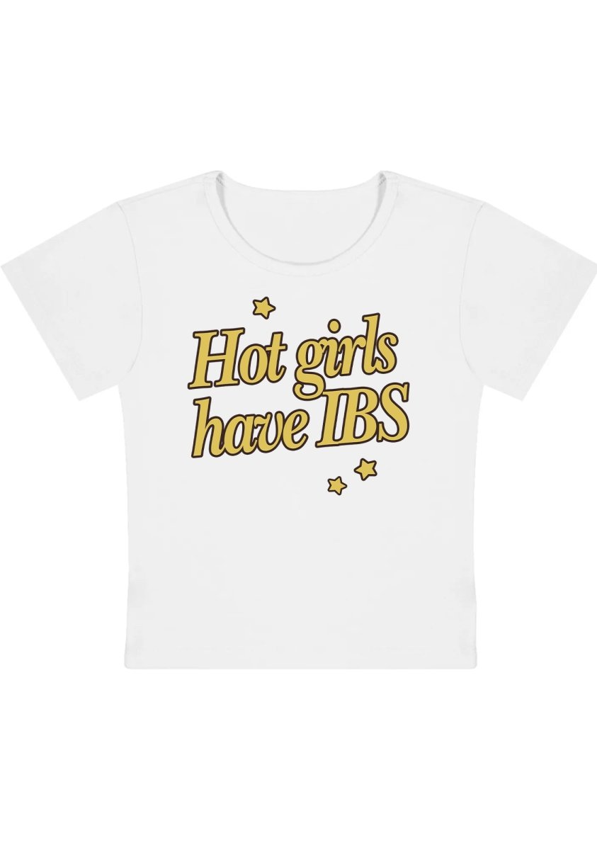 Hot Girls Have IBS Y2K Baby Tee - cherrykittenHot Girls Have IBS Y2K Baby Tee