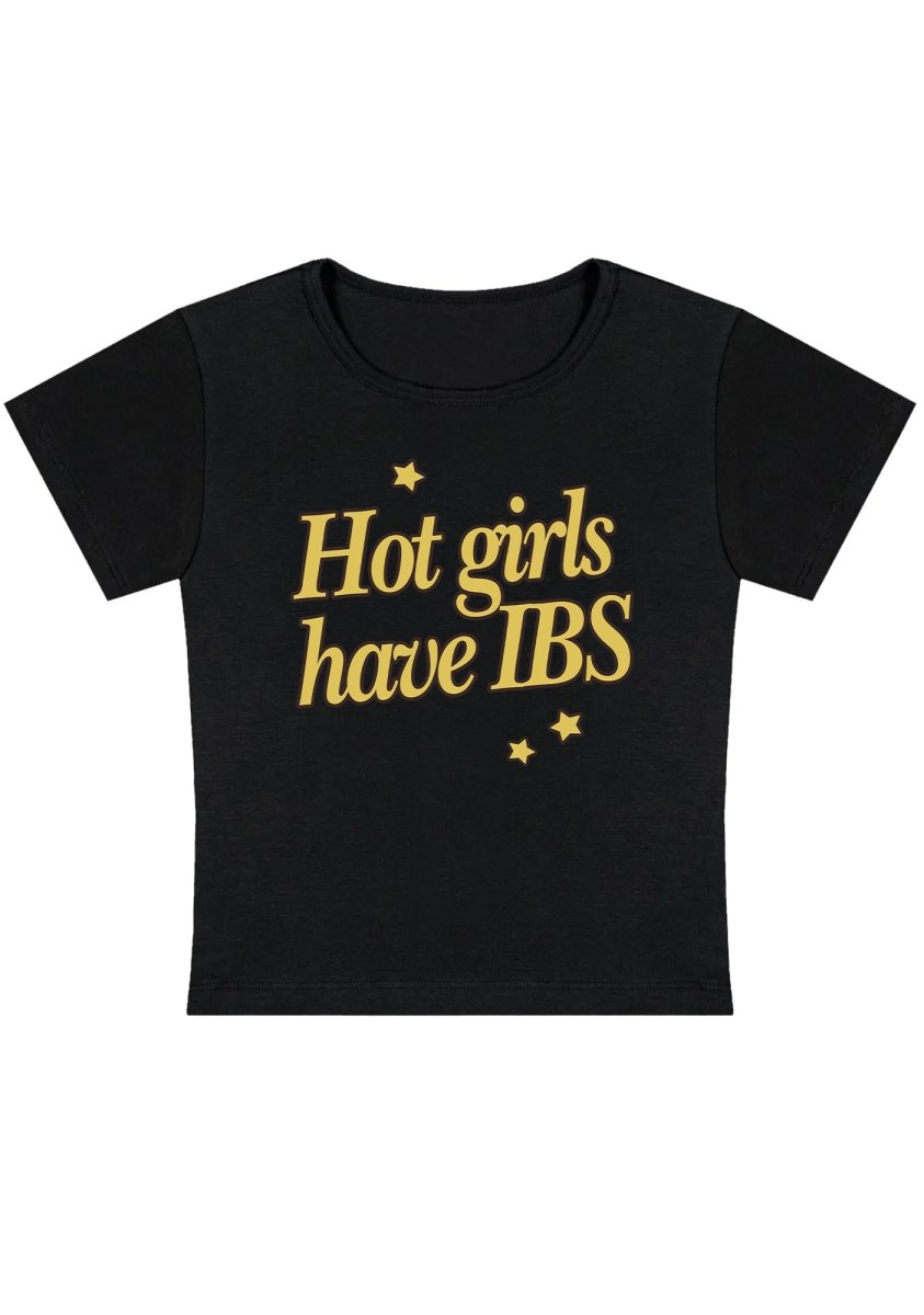 Hot Girls Have IBS Y2K Baby Tee - cherrykittenHot Girls Have IBS Y2K Baby Tee