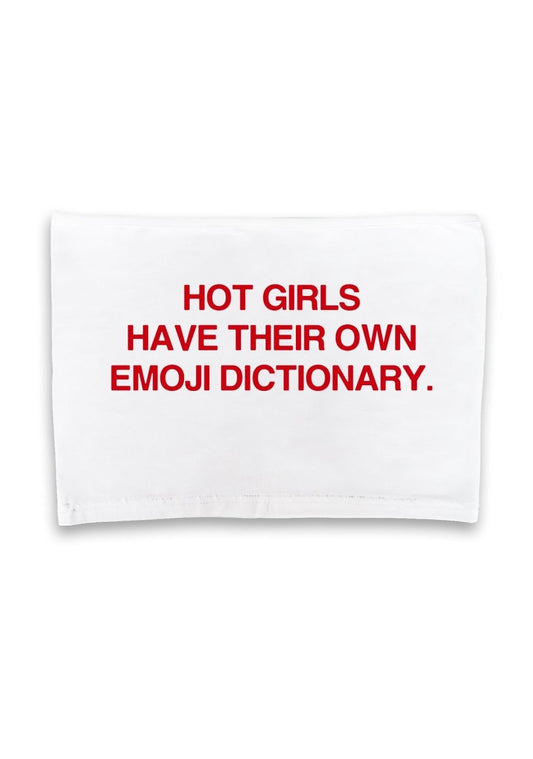 Hot Girls Have Their Own Emoji Dictionary Crop Tube - cherrykittenHot Girls Have Their Own Emoji Dictionary Crop Tube